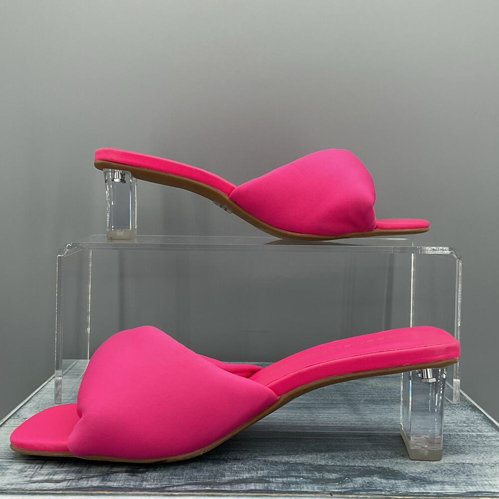 Open Edit Women’s Cleo Translucent Heel Sandals Pink Size 5M - Picture 2 of 10